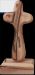 Croix sur socle aimant bois d'olivier